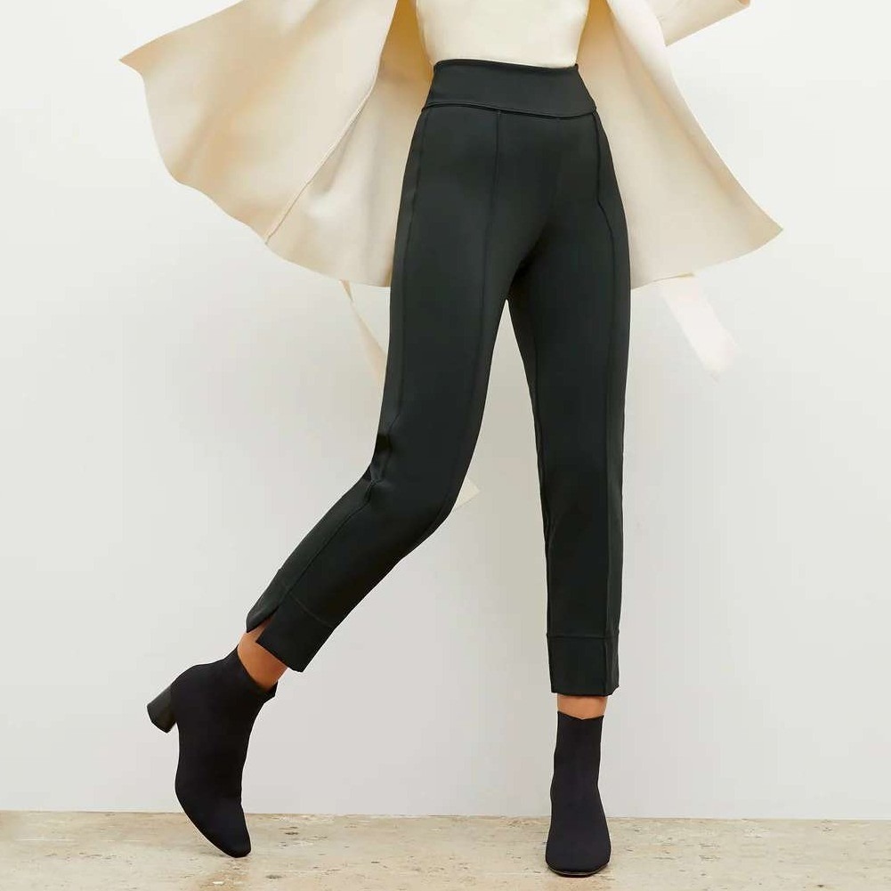 Mm Lafleur The Robin Pants Light Scuba Forest Green Stretch Cropped Size 4